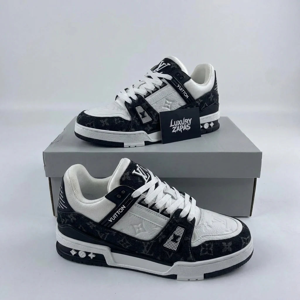 LOUIS VUITTON TRAINER "Blanco/Negro" ￼