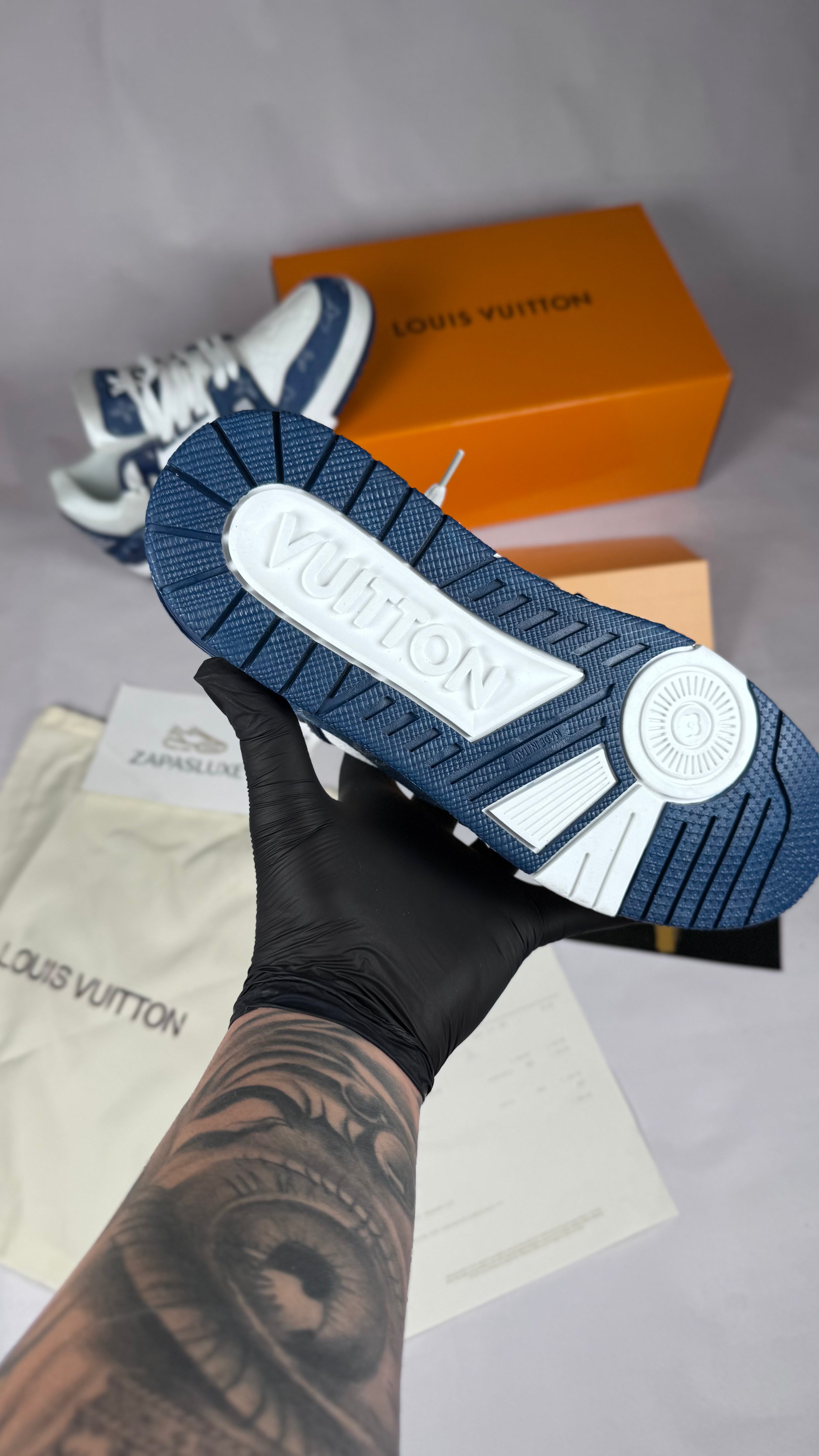 LOUIS VUITTON TRAINER "Blanco/Azul"