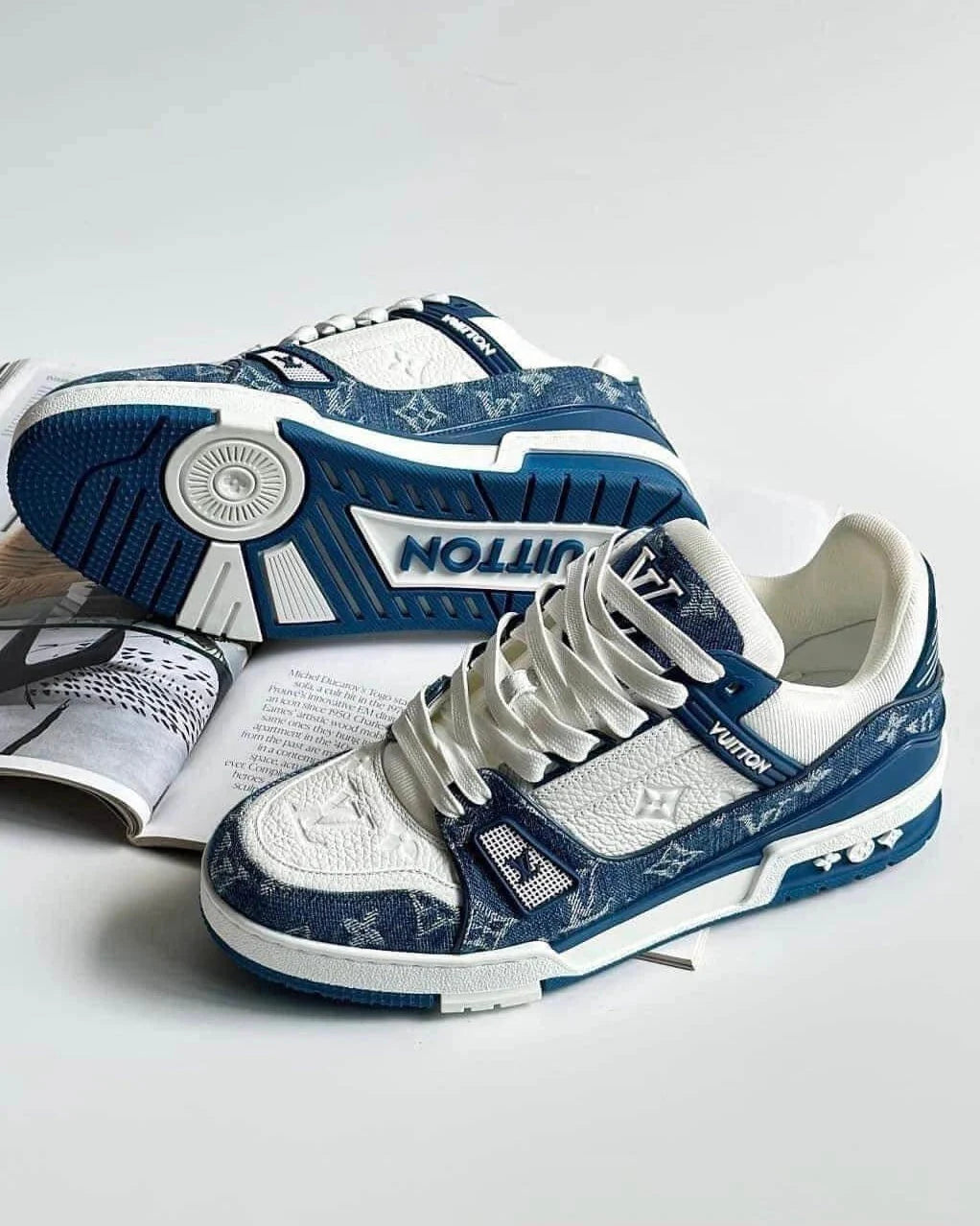 LOUIS VUITTON TRAINER "Blanco/Azul"